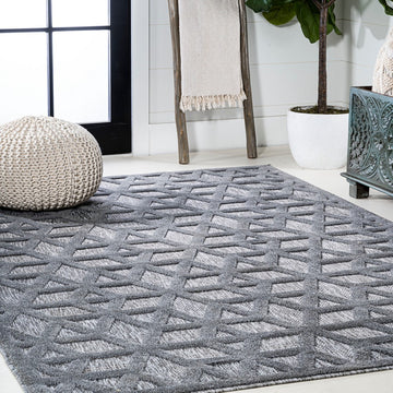 Talaia Neutral Geometric Indoor/outdoor Area Rug